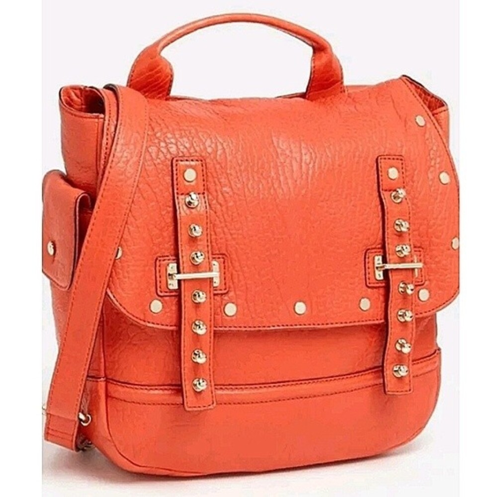 Rebecca Minkoff Orange Leather Logan Messenger Bag.  13